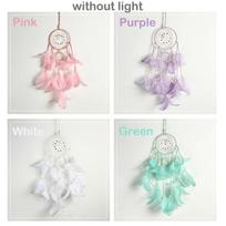 Dreamcatcher LED apšvietimas Mergaičių kambario varpelio miegamojo romantiškas dekoras light žalia