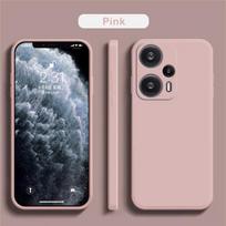 Poco F5 PocoF5 Poco F 5 Pro dėklas Kvadratinis Skystas silikonas Atsparus smūgiams Minkštas dangtelis Xiaomi Poco F5 F 5 F5Pro PocoF5 Pro telefono dėklui Poco F5 rožinė