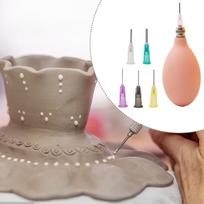 Precision Applicators Bottle Clay Tools Set,Liquid Flux Dispenser,45 ml,Squeeze for Paint rožinė