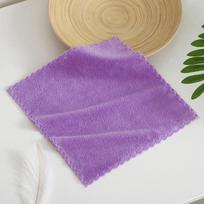 Aukštos kokybės minkštos, gerai sugeriančios, neblunkančios, nepūkuojančios mažos servetėlės indų plovimui virtuvėje 【25*25cm】 violetinė