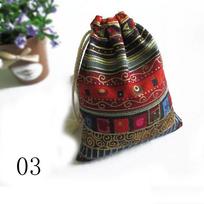 3Pcs Linen Bunt Tribal Tribe Drawstring Jewellery Gift Bags Pouches