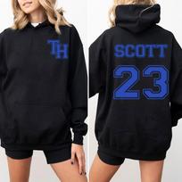 Vienas medis Hill Hoody TREE HILL RAVENS Marškinėliai 2 Pusių Spaudinys Nathan Scott 23 Megztinis North Carolina Madingi Trijų Spalvų Hoodies S