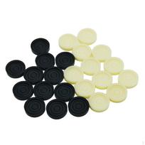 24 Piece Backgammon Chess Pieces Board Game Universal Accessory Stackable for Black White