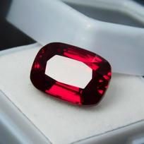 9.90 Ct Natural Bloody Red Ruby Cushion Cut Gemstone CERTIFIED Gift For Her 14.2 mm approx raudona