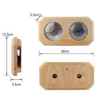 Wooden Indoor/Outdoor Hygrometer Steam Wood Sauna Room Thermometure Humidity Meter Bath & Sauna Sauna Thermometer