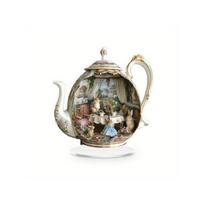 Funny 2D Flat Rabbit Family Teapot Scene Tabletop Decors Acrylic Ornament with Base Perfect For Easters Party Decoration 1