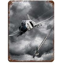 Metal Tin Signs Plaque Fighting Plane Wall Decoration Vintage Iron Painting Art Posters for Man Cave Home Cafe Garden Club Bar 20x30cm