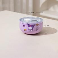 For Sanrio Kuromi 5inch Rice Bowl Hello Kitty Cinnamoroll Bowls Stainless Steel Soup Bowls Complementary Food Tableware for Baby 5inch