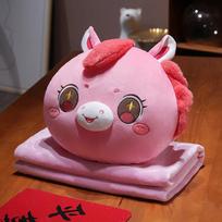 Cartoon Horse 3-in-1 Pillow Blanket and Hand Warmer - Perfect Office Nap & Gift! Hand Warmer Pillow 35*40cm (0.35kg)