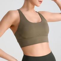 Women's High-Strength Shockproof Sports Bra for Running and Yoga - Beautiful Back Design, Autumn Wear Medium auksas