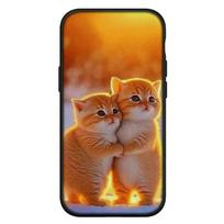 for Samsung Galaxy S25 S24 S23 S22 Ultra FE Plus A17 A37 A57 A56 A55 A06 A16 A15 A36 A26 A35 A05 A25 A54 A34 Phone Case Comics Cat Meow Lovely Cover for iPhone 7 rausvai ruda