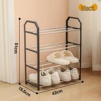 Custom Multi-Layer Shoe Rack for Entryway, Dorm, Home, Bedroom, Living Room - Simple Plastic Floor-Standing Design 42*18*50CM