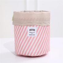 Barrel Travel Cosmetic Drawstring Wash Makeup Organizer Storage Toiletry Bag