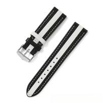Greito atsegimo laikrodžio apyrankė Odinė laikrodžio juosta Samsung/Apple/HuaweiGTStrap 20mm/22mm 20MM juoda balta spalva