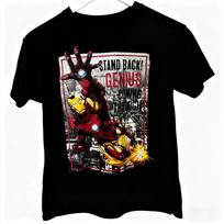 2026 Marvel Originalus Naujas Geležinis Žmogus Marvel Raudonasis Genijus Superherojus Komiksų Spaudinys Vyriški ir Moteriški Trumpomis Rankovėmis Laiski Kasdieniniai Marškinėliai 4XL black