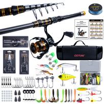 Goture Fishing Casting Rod with Spinning 66 Waterproof Storage and Japanese Highly for Surf Fishing in and the Set 2.7m 3000-size Reel, Lures, juoda