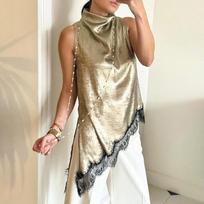 2026 New Fashion Sexy Sleeveless Women's Lace Trim Vest - European and American Style XXL