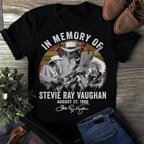 In memory of Stevie Ray Vaughan Black Unisex T-shirt XL