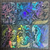 Lovely Diy 6pcs/set Yu-gi-oh! Slifer The Sky Dragon Self-made Card Gilding Flash Cards The Folded Light Sparkles. Starlight Flashes