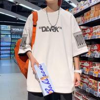 Men Letter Print Short Sleeve Oversized T Shirt Crew Neck Casual Streetwear Top for Men M balta
