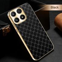 Leather Phone Case for Motorola Moto Edge 50 Fusion Edge 60 PRO 60 Neo G96 G86 Retro Grid Pattern Gold Plating Frame Hard Cover For Edge 60S juoda