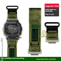 for Casio G-SHOCK small square DW5600/GW-M5610 GW-B5600/GA110 120 GA900 outdoor sports nylon canvas watch strap 16mm 16mm Breadth