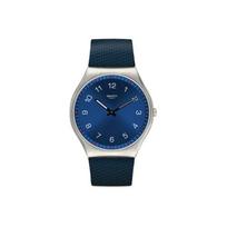 Swatch Skin Serijos Kvarcinis Mechanizmas Skin Laikrodis Tamsiai Mėlynas Unisex Laikrodžiai Mėlyno Plieno SS07S102 Blue