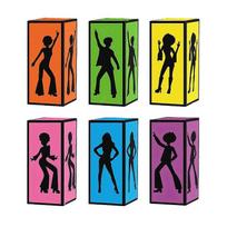 Disco Box Disco Centerpieces for Table Paper Lantern Box Table Decoration for 70s 80s Music Themed Party Decors