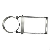 Reguliuojamas kamino dūmtraukio atraminis žiedas vamzdžiui, tvirtas nerūdijančio plieno karščiui atsparus priedas Diameter 20cm gray