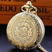 Minimalism Vintage Gold Luxury Pocket Watch Antique Vintage Quartz Chain Clock Pendant Jewelry Timepiece Gift for Women Men auksas