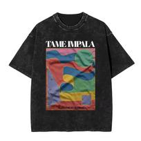 Limited Washed Vintage Rock Band Tame Impala Deadbeat Graphic Tshirt Unisex Women Casual Oversized T Shirts Unisex Retro Streetwear S