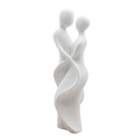 3D Printed Couple Statue Modern Abstract Lovers Figurine Romantic Crafts for Wedding Valentine's Day Gifts Home Bedroom Shelf TV Cabinet Decor balta
