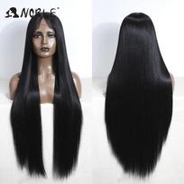 Noble Lace Wigs For Women Long Straight Synthetic Lace WIg 36 Inch Ombre Blonde Lace Wig Cosplay Blonde Wig Synthetic Lace Wig (as the picture,150%&36inches&Lace Front)