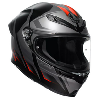 AGV šalmas K6 S Karve matinė juoda/pilka/raudona