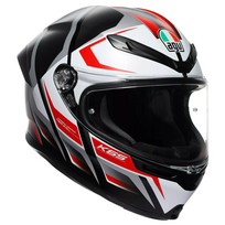 AGV šalmas K6 S Karve matinė juoda/balta/raudona