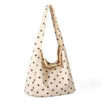 New  Polka Dot Pattern Shoulder Bag Large Capacity Tote Bag Minimalist Handbag Fashi Casual Daily Bags For Women smėlis