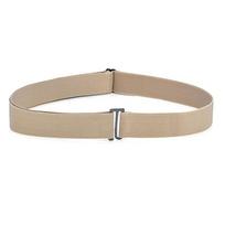 1pc Canvas Invisible Buckle Elastic Belt Unisex Adjustable Casual Waistband Fashion Daily Wear Accessories chaki