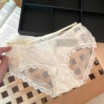 Ladies Summer Sexy Hollow Lace Breathable Waist Triangle Briefs L
