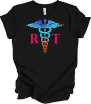 Registered Nurse RT Respiratory Therapist Caduceus Watercolor Medical Gift Shirt XXXXL