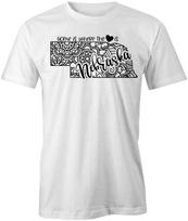 STATE MANDALA NEBRASKA TShirt Tee Short-Sleeved Cotton CLOTHING HEART S1WSA791 XXXL