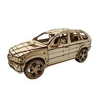 OUZEY Modern Sedan Wooden Model, 3D Puzzle Sleek Car Assembly Kit, DIY Desktop Decor & Creative Gift for Adults