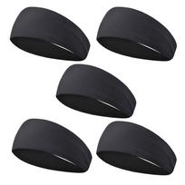 5PCS Non Slip Sports Headband Polyester Spandex Hair Band Comfortable Workout Headband  Running juoda
