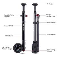 Bike Inflator MTB Fork Rear Suspension Pump 400 PSI Schrader Valve Aluminum Alloy Hand Pump with Pressure Gauge BETO SP-003AG hand pump juoda