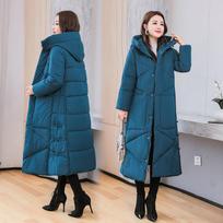 Warm Women Winter Hoodies Parkas Jacket Casual Thick Elegants Overcoat Cotton Padded Coat M mėlyna