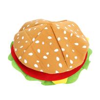 Hamburger Hat Soft Lightweight Versatile Funny Burger Costume Cap for School Sports Party Carnival Burger Hat Free Size