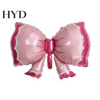 Leak-proof Balloon 29 Inch Giant Bow Large Aluminum Foil Balloons Quick Inflate for Birthday Party Bachelorette Bridal Engagement Wedding Anniversary rožinė