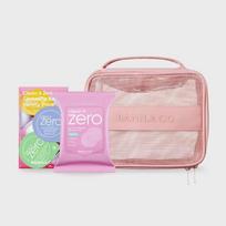 [SET] Clean It Zero Cleansing Balm Variety Travel Kit + Lip & Eye Remover Pads + Pink Square Pouch