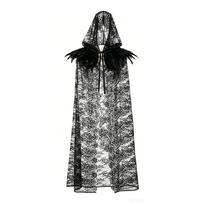 Lace-up Halloween Hooded Cloak with Oversized Hood Cosplay Costume New Design Witch Cloak 130cm
