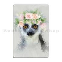 Lemur Portrait Metal Sign Mural Party Cave Customized Living Room Tin Sign Poster 20x30cm（7.8x11.8inch）