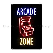 Arcade Zone Neon Quotes Metal Plaque Living Room Living Room Character Wall Pub Tin Sign Poster 20x30cm（7.8x11.8inch）